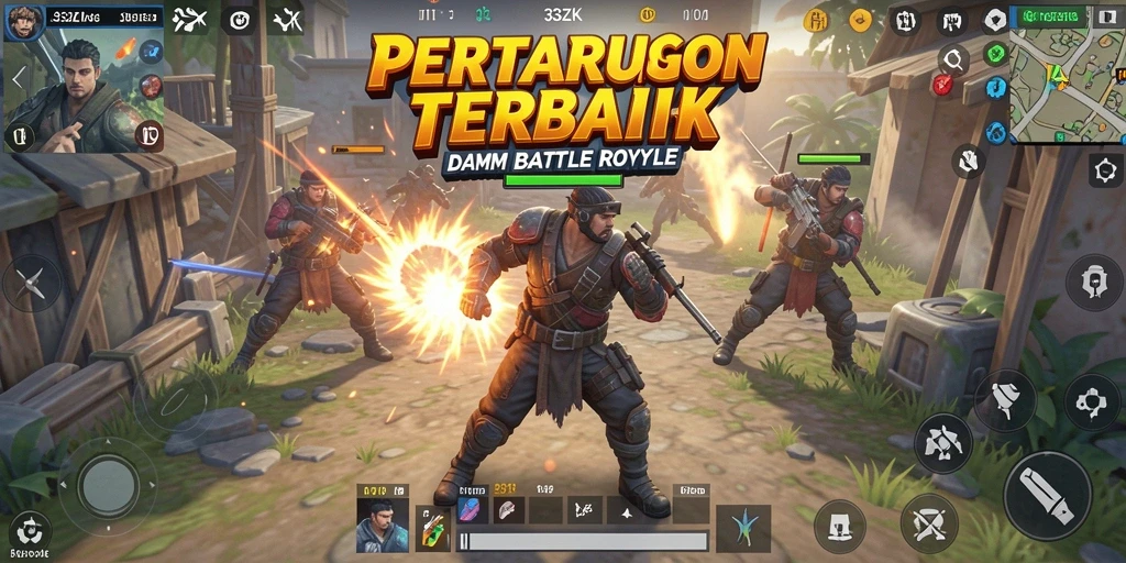 Gameplay Battle Royale yang seru dan mendebarkan di 33ZK.