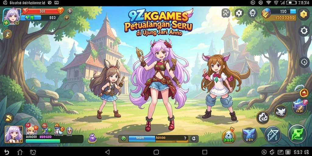 Tampilan menakjubkan dari gameplay 9ZKGAMES di dunia Anime.