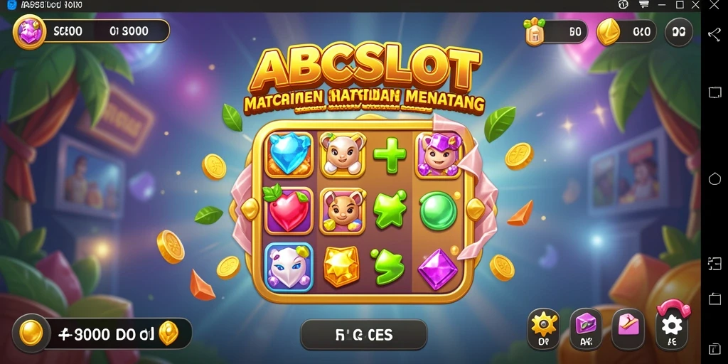 Tampilan gameplay ABCSLOT yang penuh warna dan seru.