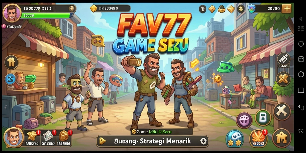 Tampilan gameplay utama FAV77 yang menampilkan elemen Idle.