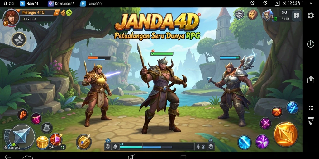 Tampilan gameplay seru dalam dunia RPG JANDA4D.