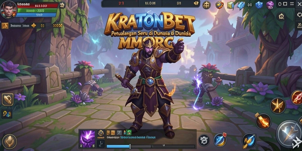 Screenshot KRATONBET menampilkan aksi gameplay dan petualangan seru di dunia MMORPG.