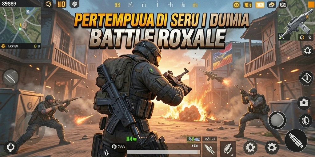 Tampilan aksi seru dalam permainan Battle Royale S9S9.